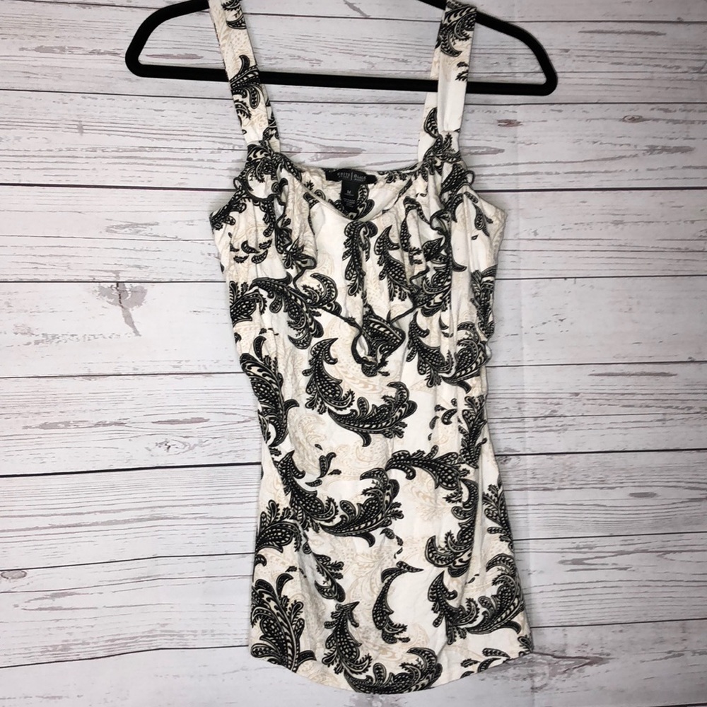 White House Black Market ruffle tank